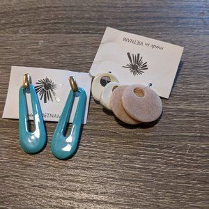 Noonday Collection Earrings with changing pendant